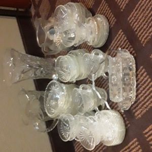 Antique crystal dinnerware